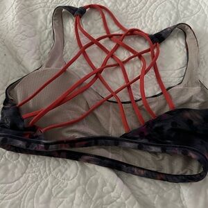 Lululemon Athletica Red and Black Sports Bra